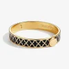 Halcyon Days Hinged Bangles*Agama Black & Gold Hinged Enamel Bangle |