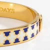 Halcyon Days Blue*Agama Cobalt, Cream & Gold Bangle |