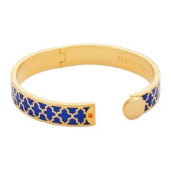 Halcyon Days Hinged Bangles*Agama Cobalt Hinged Enamel Bangle |