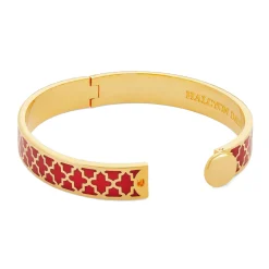 Halcyon Days Hinged Bangles*Agama Red & Gold Hinged Enamel Bangle |