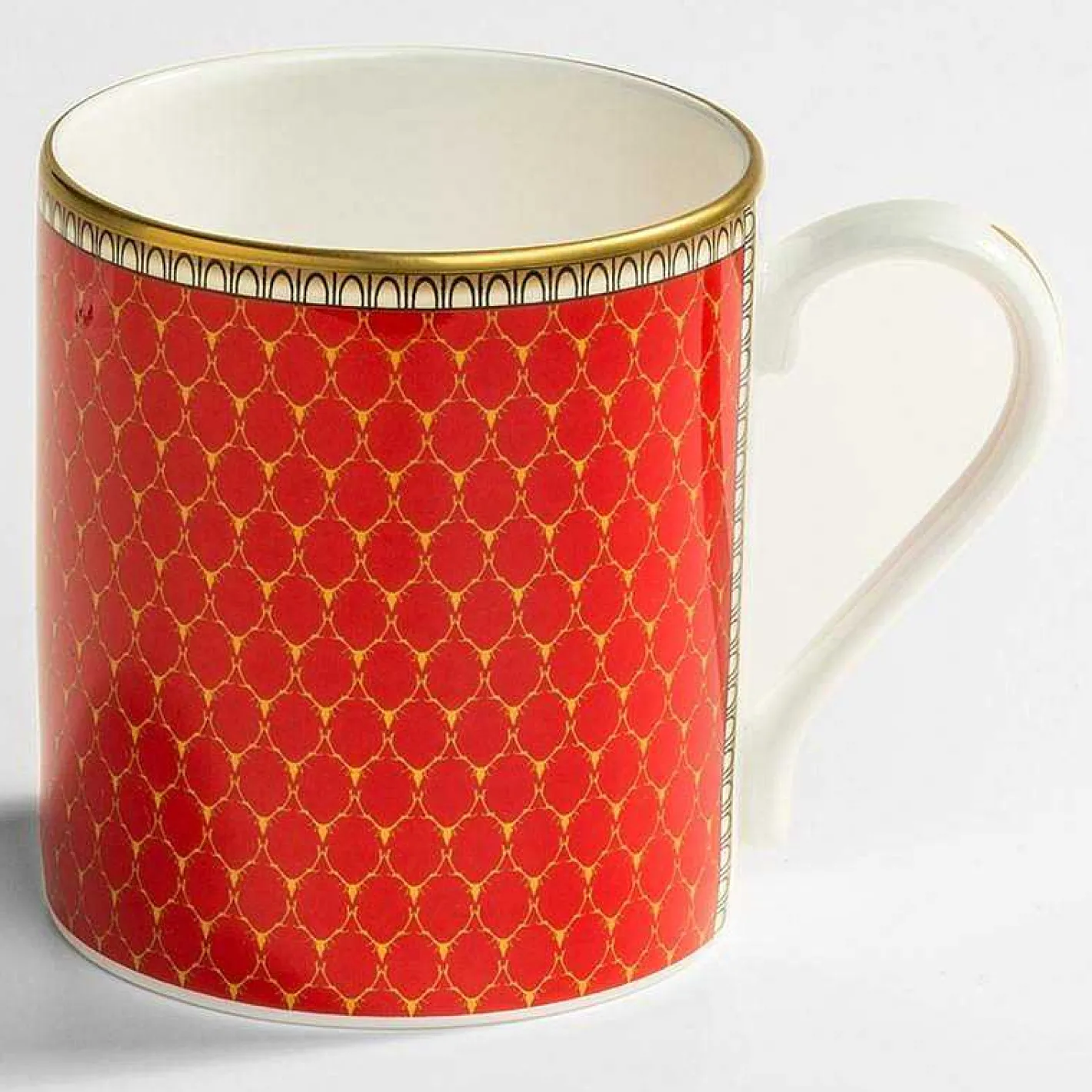 Halcyon Days Mugs*Antler Trellis Red English Fine Bone China Mug