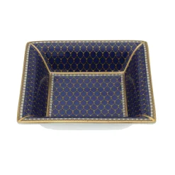 Halcyon Days Trinket Trays & Boxes*Antler Trellis Square Trinket Tray Midnight |