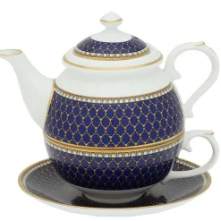 Halcyon Days Teaware*Antler Trellis Tea For One Midnight