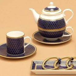 Halcyon Days Teaware*Antler Trellis Tea For One Midnight