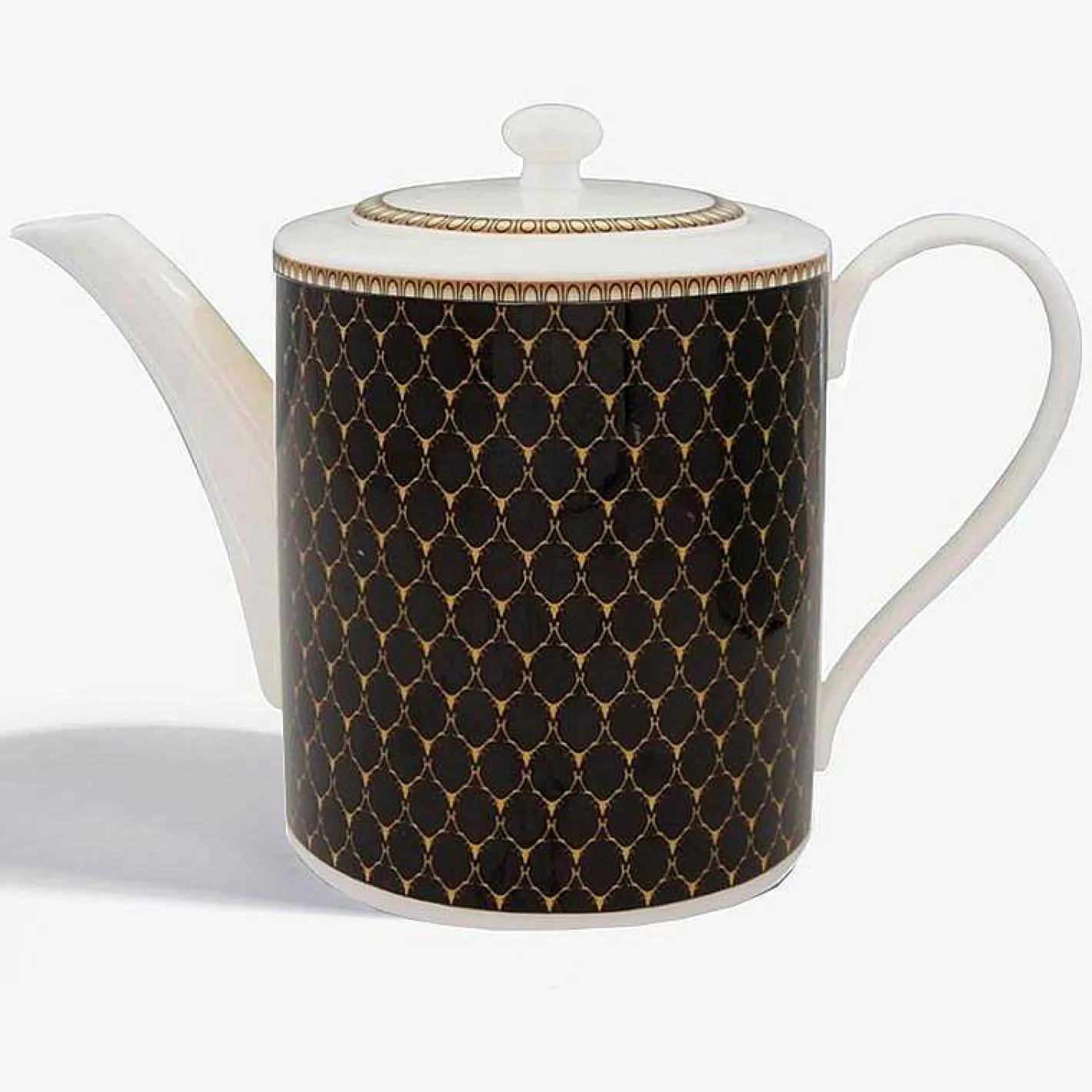 Halcyon Days Teaware*Antler Trellis Tea Pot Black