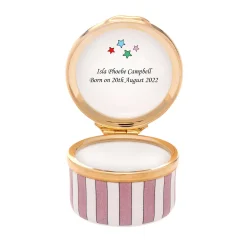 Halcyon Days Nursery & Christening*Baby'S First Tooth Blue Enamel Box