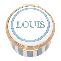 Halcyon Days Nursery & Christening*Baby'S First Tooth Blue Enamel Box