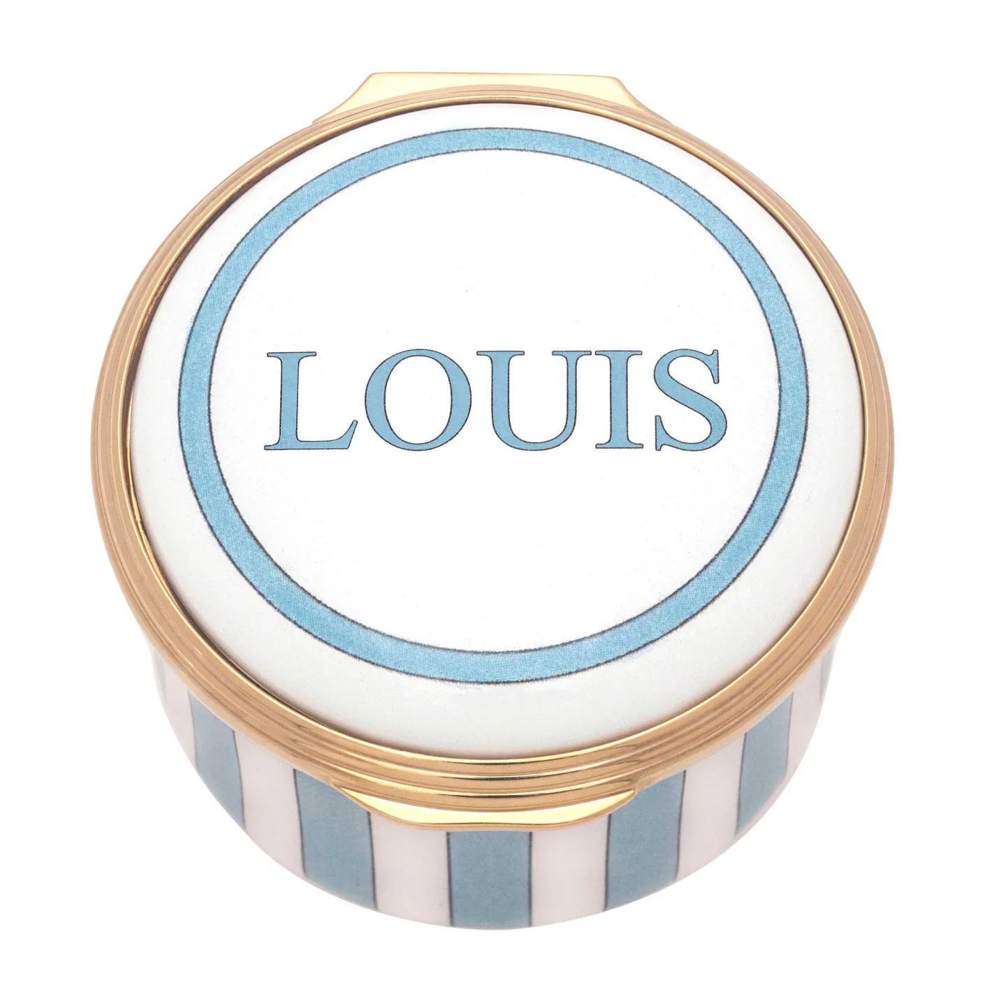 Halcyon Days Nursery & Christening*Baby'S First Tooth Blue Enamel Box