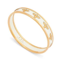 Halcyon Days Enamel Bangles*Bee Cream & Gold Enamel Bangle |