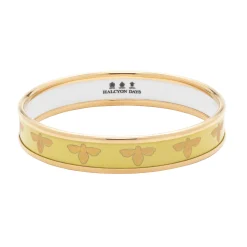 Halcyon Days Enamel Bangles*Bee Enamel Bangle In Buttercup & Gold |