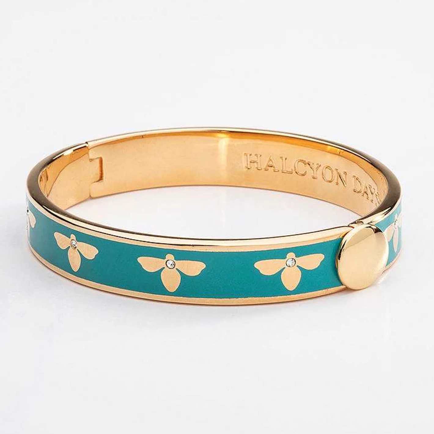 Halcyon Days Blue*Bee Turquoise & Gold Bangle |