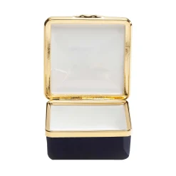 Halcyon Days Personalisation*Blank Canvas Ivory & Navy Gold Box