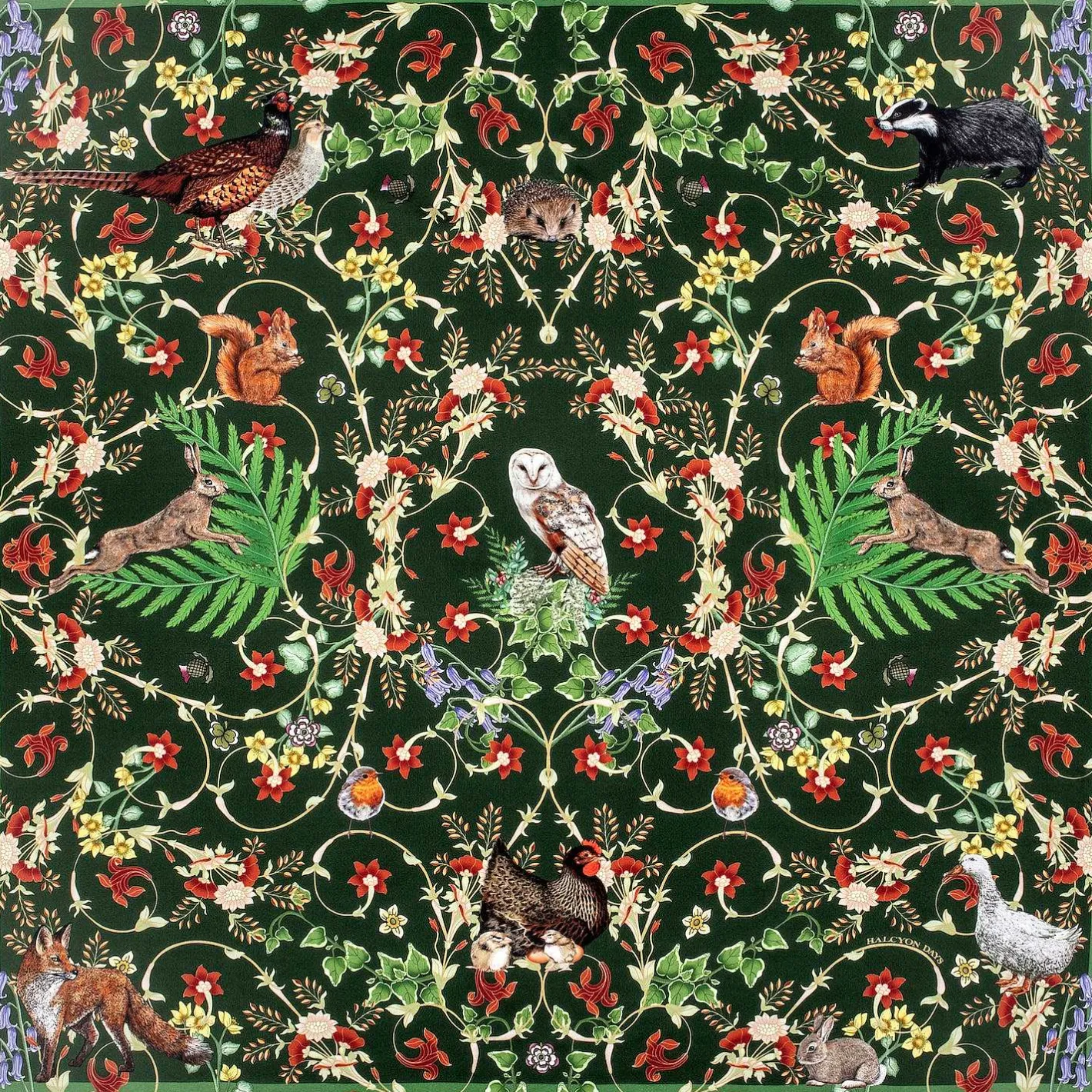 Halcyon Days Silk Scarves*Celebration Of The Natural World Silk Scarf