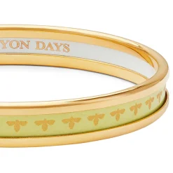 Halcyon Days Enamel Bangles*Christmas Robin Enamel Bangle In Navy & Gold |