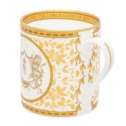Halcyon Days Mugs*Coronation Gold English Fine Bona China Mug |