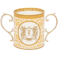 Halcyon Days Mugs*Coronation Gold Loving Fine Bone China Cup |