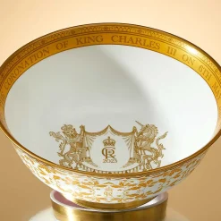 Halcyon Days The Royal Family*Coronation Gold Presentation Bowl