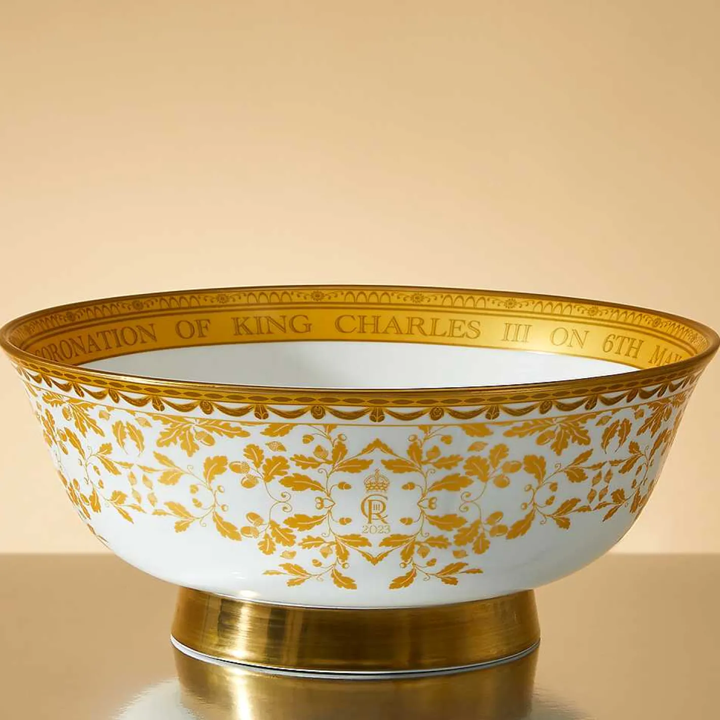 Halcyon Days The Royal Family*Coronation Gold Presentation Bowl