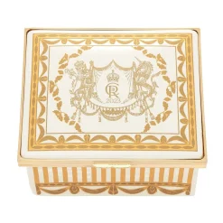 Halcyon Days Commemorative & Limited Editions*Coronation Gold Prestige Musical Box