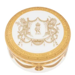 Halcyon Days Trinket Trays & Boxes*Coronation Gold Trinket Box