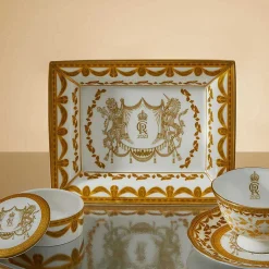 Halcyon Days Trinket Trays & Boxes*Coronation Gold Trinket Tray