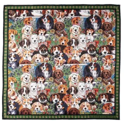 Halcyon Days Silk Scarves*Dogs Leave Pawprints Silk Scarf |