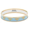 Halcyon Days Enamel Bangles*Enamel Bee Bangle In Forget-Me-Not & Gold |