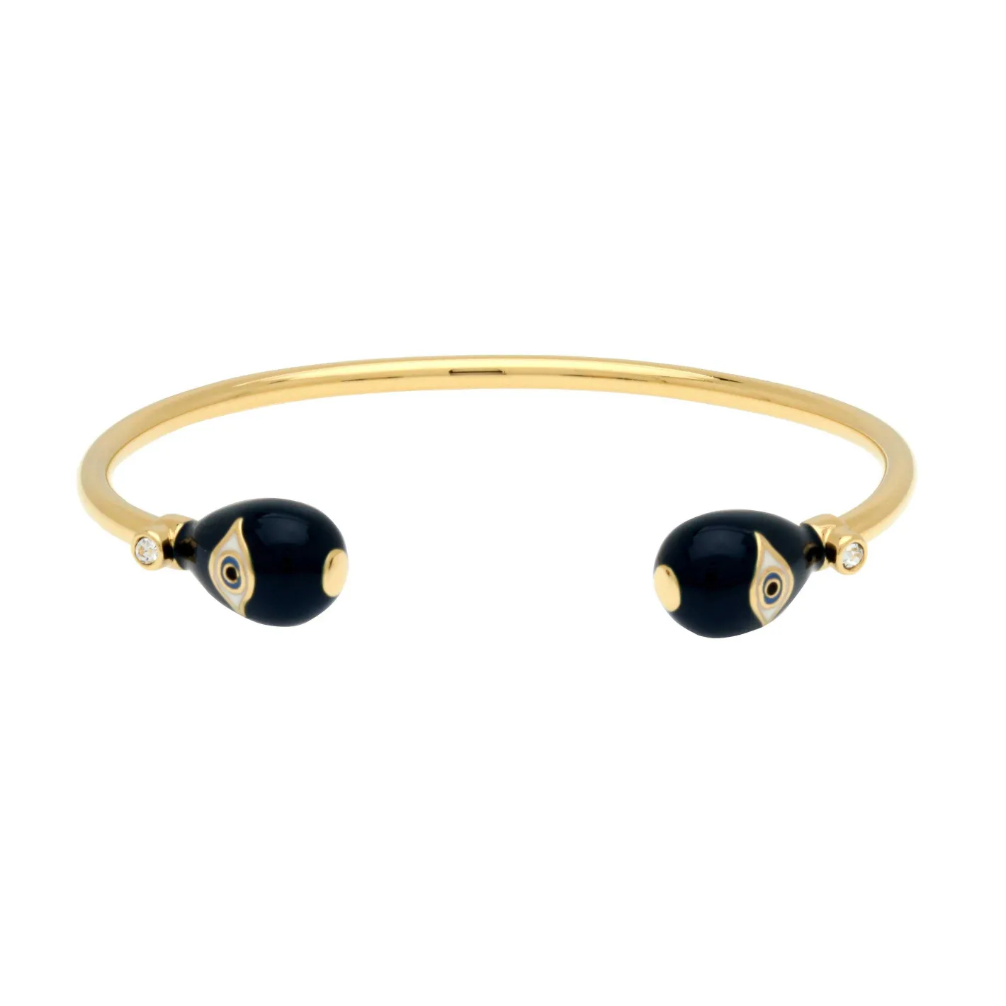 Halcyon Days Torque Bangles*Evil Eye Midnight Blue & Gold Wire Bangle |