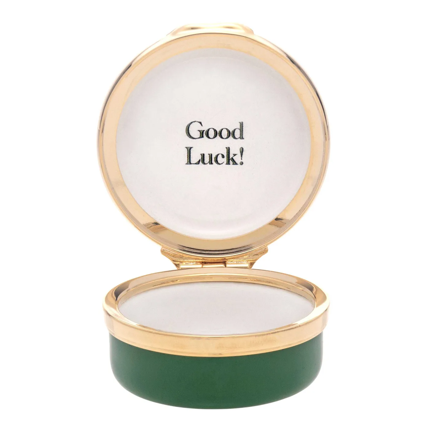 Halcyon Days Message & Occasions*Good Luck Enamel Box |