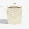 Halcyon Days Teaware*Gordon Castle Antler Trellis Teapot, Ivory