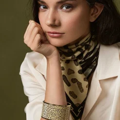 Halcyon Days Silk Scarves*Leopard Print Silk Scarf