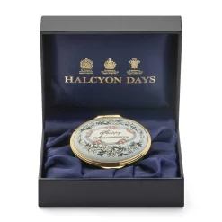 Halcyon Days Personalisation*Happy Anniversary Enamel Box |
