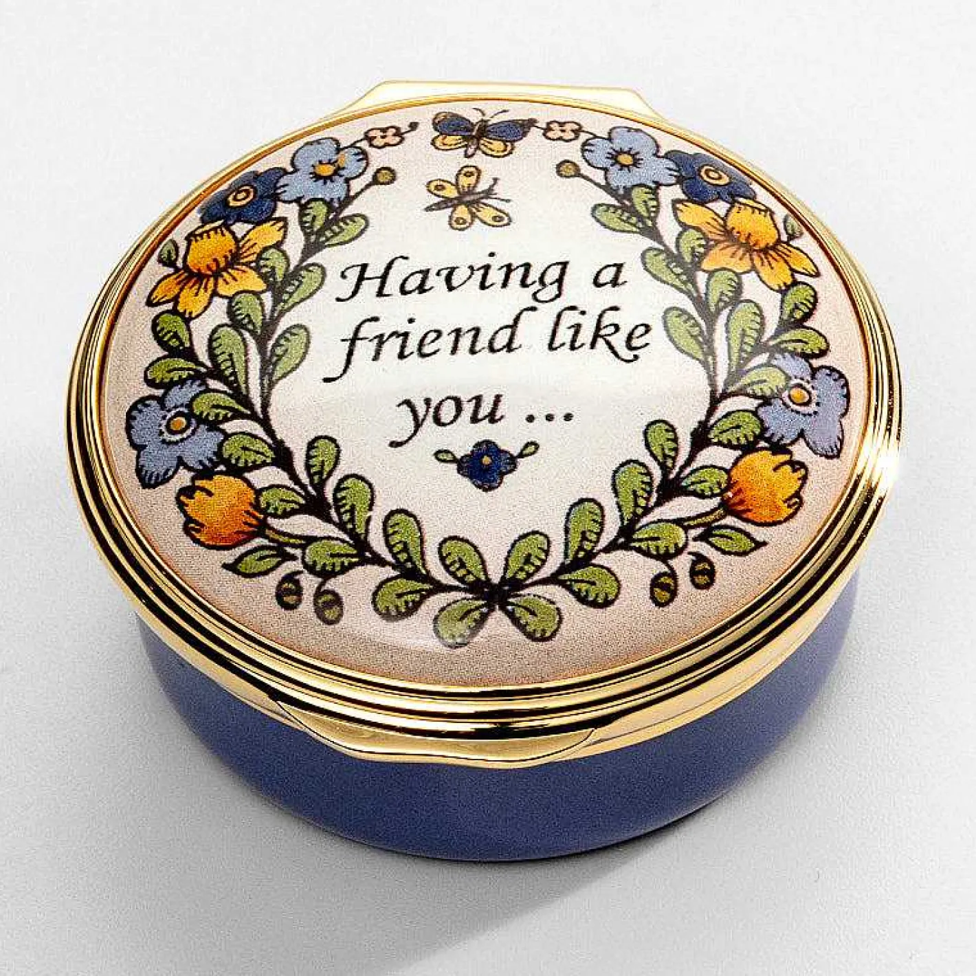 Halcyon Days Personalisation*Having A Friend Like You Enamel Box |