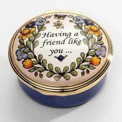 Halcyon Days Message & Occasions*Having A Friend Like You Enamel Box |