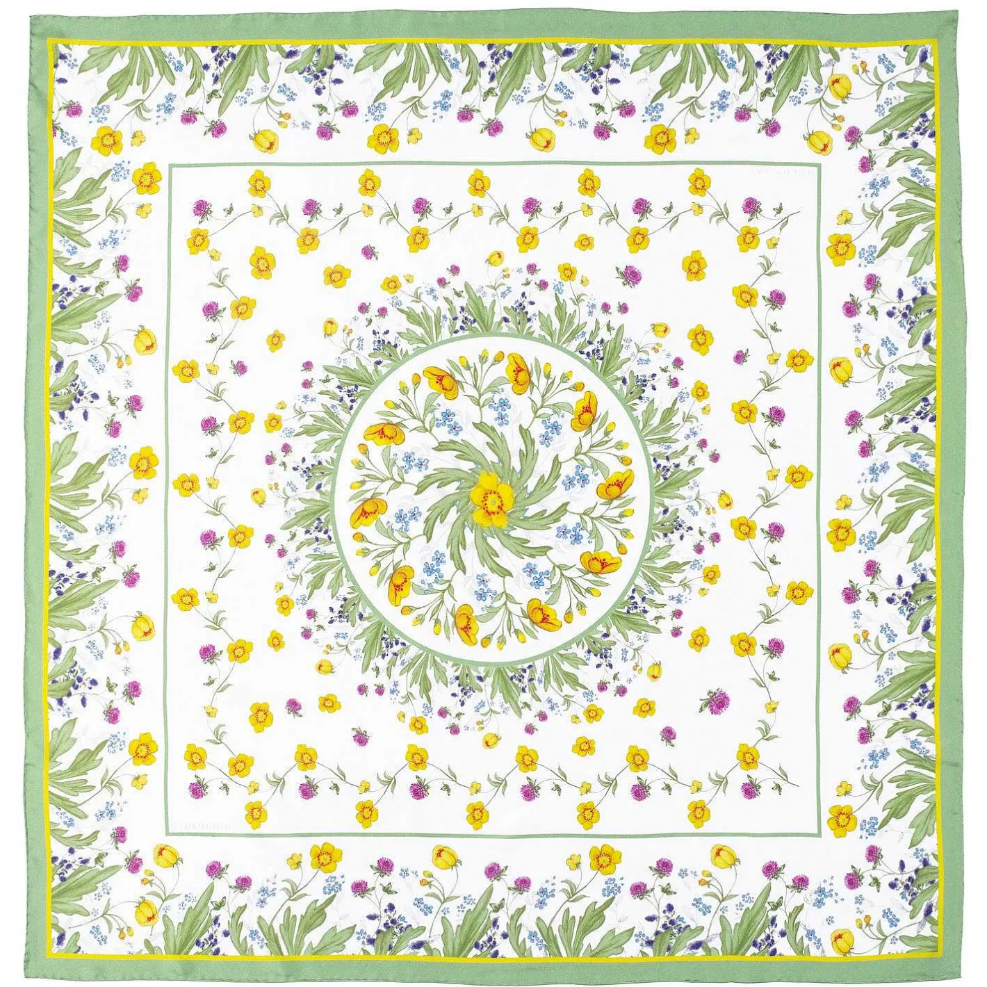 Halcyon Days Silk Scarves*Highgrove Wildflower Border Silk Scarf |