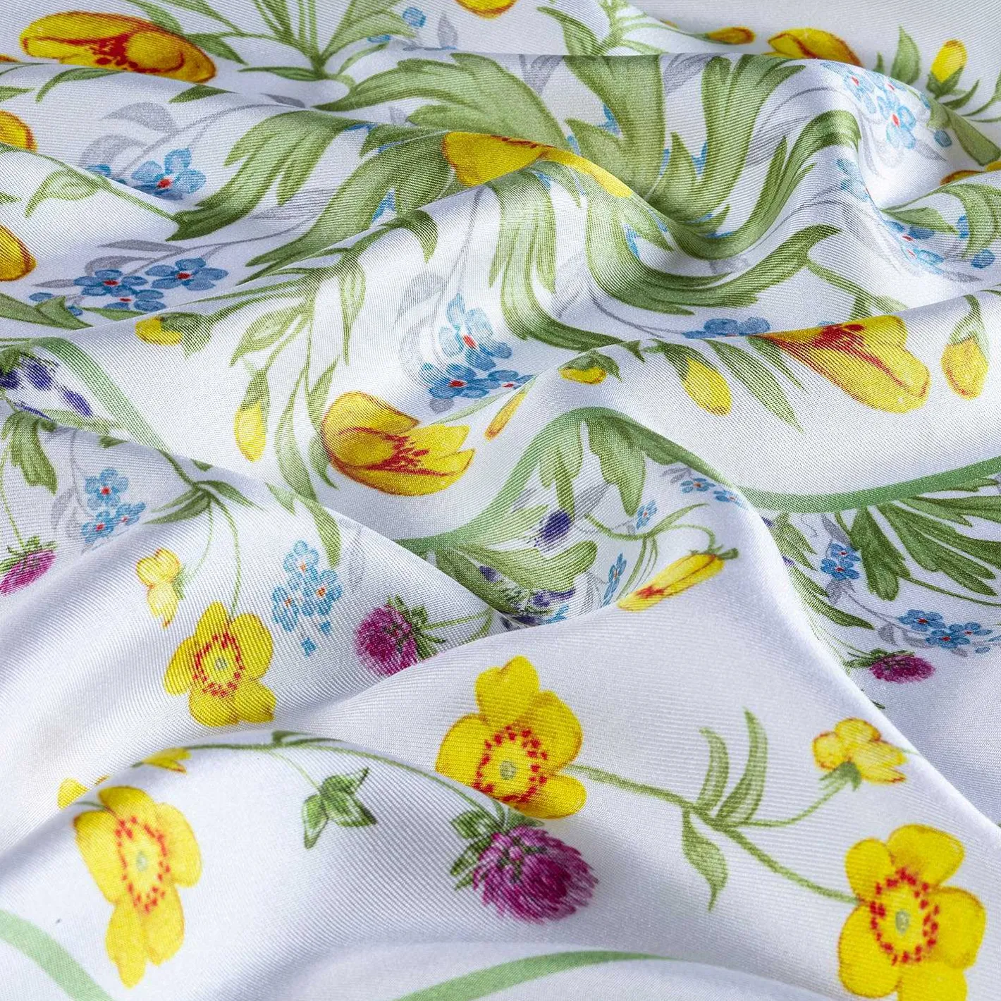 Halcyon Days Silk Scarves*Highgrove Wildflower Border Silk Scarf |