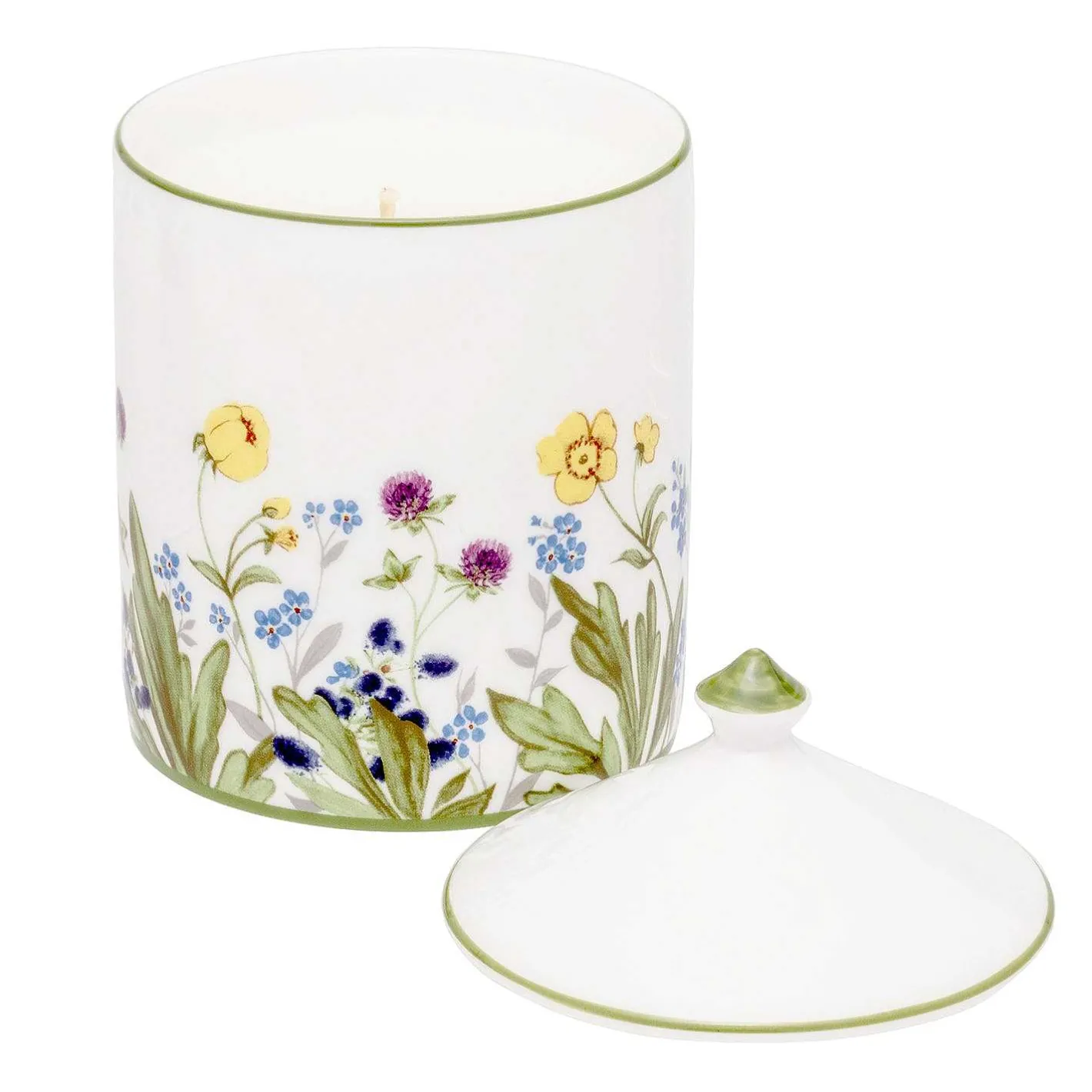 Halcyon Days Candles*Highgrove Wildflower Cut Grass Lidded Candle