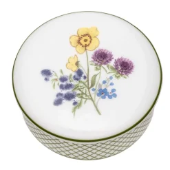 Halcyon Days Trinket Trays & Boxes*Highgrove Wildflower Round Trinket Box