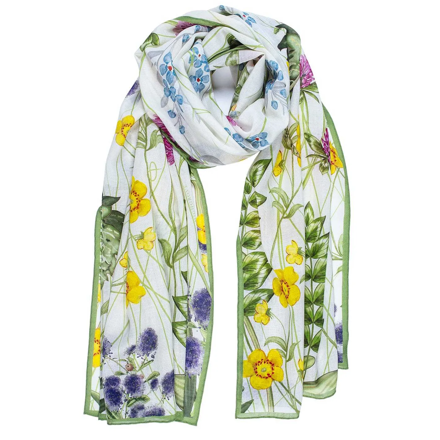 Halcyon Days Silk Scarves*Highgrove Wildflower Stream Silk Scarf