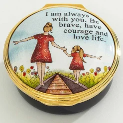 Halcyon Days Message & Occasions*I Am Always With You Enamel Box |