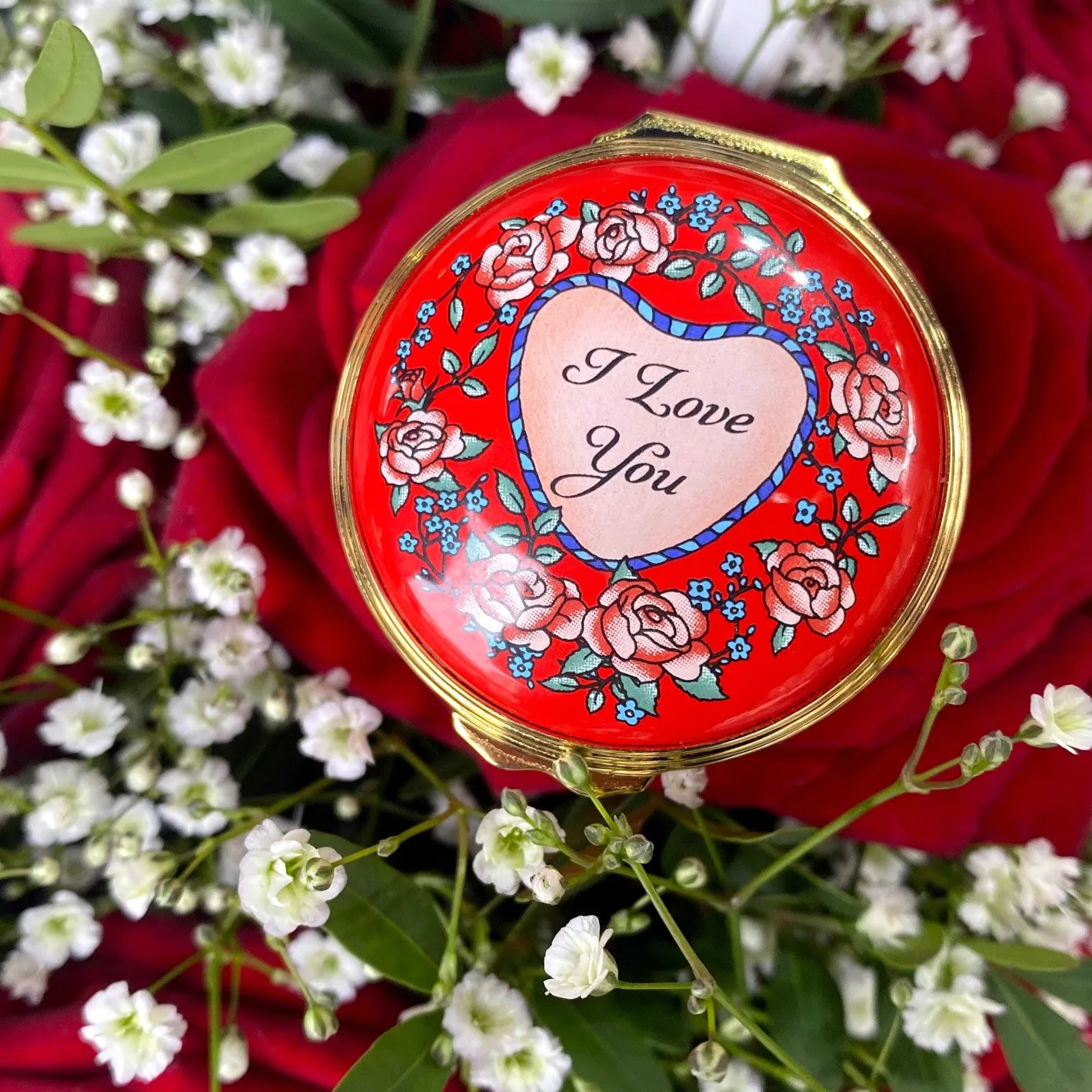 Halcyon Days Message & Occasions*I Love You Enamel Box