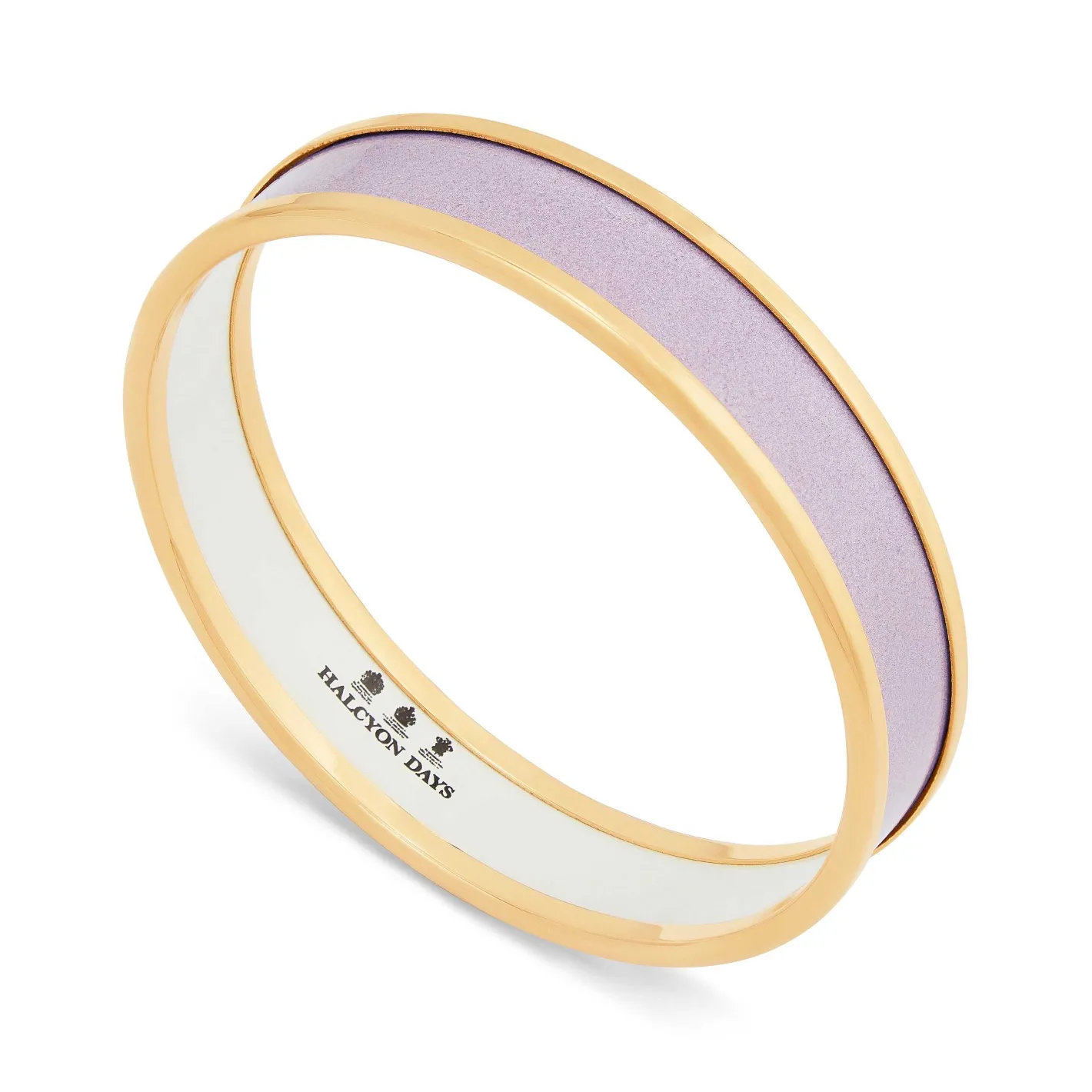 Halcyon Days Enamel Bangles*Lavender & Gold Enamel Bangle |