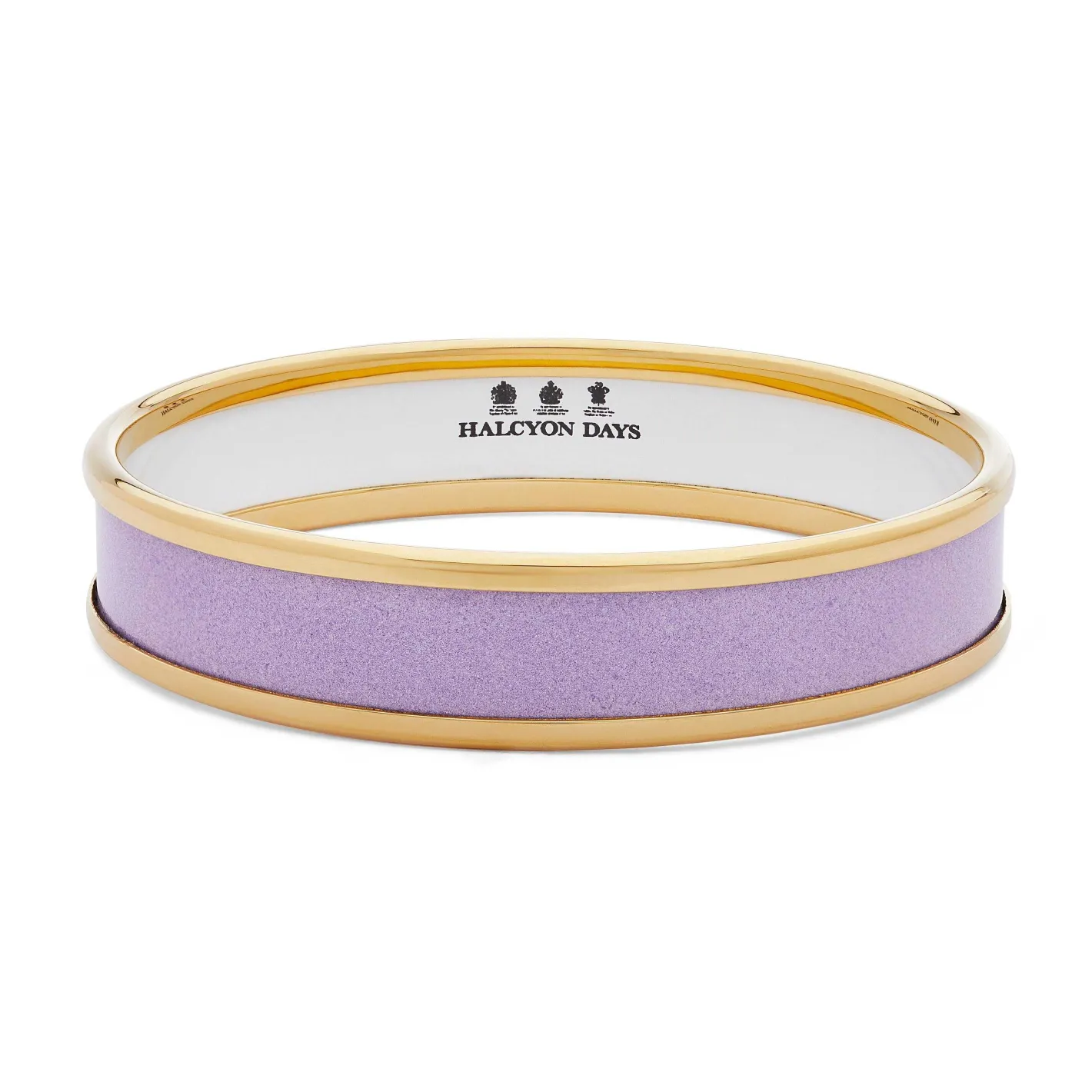 Halcyon Days Enamel Bangles*Lavender & Gold Enamel Bangle |