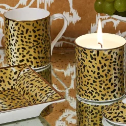 Halcyon Days Mugs*Leopard Print, English Fine Bone China Mug |