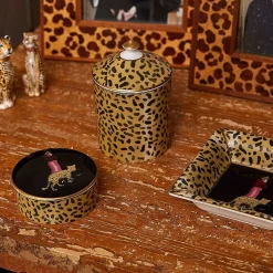 Halcyon Days Candles*Leopard Print Sandalwood & Vetiver Lidded Candle