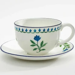 Halcyon Days Teaware*Marguerite Teacup & Saucer By Nina Campbell