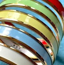 Halcyon Days Enamel Bangles*Meadow & Gold Enamel Bangle |