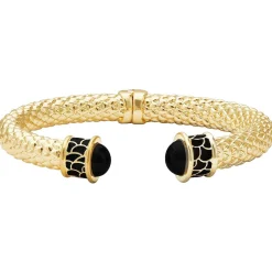 Halcyon Days Torque Bangles*Minoan Torque Black & Gold Bangle