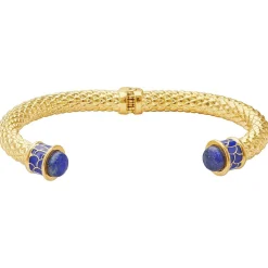 Halcyon Days Torque Bangles*Minoan Torque Cobalt & Gold Bangle