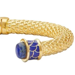 Halcyon Days Torque Bangles*Minoan Torque Cobalt & Gold Bangle